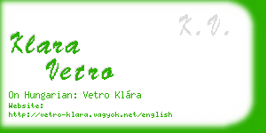 klara vetro business card